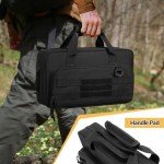 samdew Knife Display Bag for 74+ Pocket Knives, Butterfly Knife Storage Case with 3 Different Size Slots, Folding Knife Organizer Holder, Knife Collection Box with Hard PE Board, Soft Bag Only