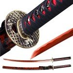 CHENGYING Katana Sword,Real 41 Inch 3.42 Pound Full Tang White Japanese Samurai Sword CY-2022ABUA-1,We Provide a Variety Katanas,Perfect for Gifts and Collections (3.Red Bat)
