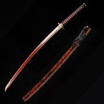 CHENGYING Katana Sword,Real 41 Inch 3.42 Pound Full Tang White Japanese Samurai Sword CY-2022ABUA-1,We Provide a Variety Katanas,Perfect for Gifts and Collections (3.Red Bat)