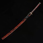 CHENGYING Katana Sword,Real 41 Inch 3.42 Pound Full Tang White Japanese Samurai Sword CY-2022ABUA-1,We Provide a Variety Katanas,Perfect for Gifts and Collections (3.Red Bat)