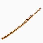 OKSs Katana Sword Real Rayskin Hardwood Saya Handmade Japanese Samurai High Carbon Steel Sword Can Chop Bamboo, Gold White