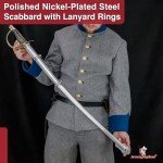 Armory Replicas™ - Commemorative Replica US Calvary Officer Saber - Forged Carbon Steel Decorative Collectible Engraved Civil War Sword w/Metal Scabbard