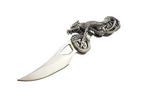 7" Stainless Steel Dragon Design Folding Knife
