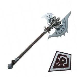 Sword Valley Shadowmourne - Legendary Two-Handed Axe - 110cm/43.31 Inches - Blade Carving Rune Symbols - Stainless Steel Blade - Cosplay Prop Anime Sword - Perfect Collectibles