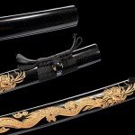 Karwna Real Black Katana Sword Sharp - Japanese Samurai Swords are a Unique Gift for Men - Sword Real Steel with Metal Blade Makes a Memorable for Martial Arts Enthusiasts or Sword Collectors