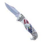 Patriotic Bald Eagle Folding Pocket Knife, 8
