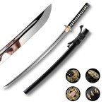 Katana Sword 41" Spring Steel Clay Tempered Razor Sharp Blade Full Tang Handmade -Real Katana Sword Sharp-Japanese Samurai Swords are a Unique Gift for Men