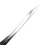 49" Fantasy Monster Slayer Silver Sword Replica - Collectible Stainless-Steel Blade Two Handed Sword w/Scabbard & Faux Leather Handle – Perfect Replica Swords for LARP, Cosplay, & More