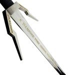 49" Fantasy Monster Slayer Silver Sword Replica - Collectible Stainless-Steel Blade Two Handed Sword w/Scabbard & Faux Leather Handle – Perfect Replica Swords for LARP, Cosplay, & More