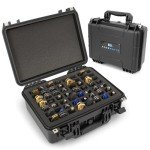 CASEMATIX 56 Folding Knife Case - Waterproof Pocket Knife Holder and Knife Box Organizer Fits 56 Folding Knives, Swiss Army Knives & More Up To 5.5" Folded in Lockable Knife Storage Case