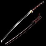 YONG XIN SWORD-Samurai Katana Sword, Japanese Handmade, Practical, 1095 Carbon Steel, Tempered/Clay Tempered, Full Tang, Sharp, Scabbard