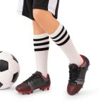 DREAM PAIRS Boys Girls Soccer Cleats Youth Firm Groud Athletic Outdoor Trainning Football Shoes for Little/Big Kid,Size 2 Little Kid,Black/Red,SDSO224K