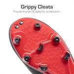 DREAM PAIRS Boys Girls Soccer Cleats Youth Firm Groud Athletic Outdoor Trainning Football Shoes for Little/Big Kid,Size 2 Little Kid,Black/Red,SDSO224K