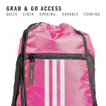 adidas Alliance Sackpack, Drawstring, Lightweight Small Gym Bag for Women, Soccer Backpack, Team Shock Pink, One Size