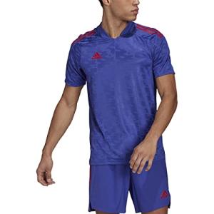 adidas Men's Condivo 21 Jersey, Semi Night Flash/Scarlet, Large