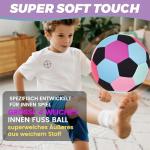 KUYOTQ Soft Fabric Indoor Size 4 Soccer Ball, Kids Youth Training Practice Ball, Lightweight Cloth Soccer Ball for Toddlers, Beginners, Living Room Bedroom Play