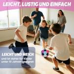 KUYOTQ Soft Fabric Indoor Size 4 Soccer Ball, Kids Youth Training Practice Ball, Lightweight Cloth Soccer Ball for Toddlers, Beginners, Living Room Bedroom Play