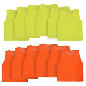Athllete LITEMESH Pinnies Scrimmage Vests Team Practice Jersey for Teen & Adult (12 Jerseys) Lightweight Pennys