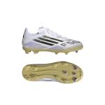 Adidas Unisex-Kids F50 League Firm Ground/Multi Ground, White/Black/Gold Metallic, 2