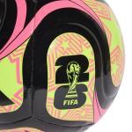 Adidas Unisex-Adult World Cup Soccer Ball, Black/Lucid Lemon/Lucid Pink, 5