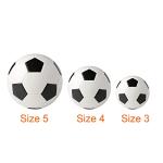 SPDTECH Soccer Ball Size 5 with Pump Needle Classic White Black Thicker PU Tight Weaved Suitable for Youth Boy League Game Trainning Practice or Gift