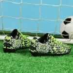 OKPHRA Kids Soccer Cleats Boys Girls Trainning Football Shoes for Little/Big Kid Outdoor Indoor Firm Ground Athletic Turf Lace up Green 39