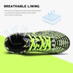 OKPHRA Kids Soccer Cleats Boys Girls Trainning Football Shoes for Little/Big Kid Outdoor Indoor Firm Ground Athletic Turf Lace up Green 39