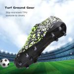 OKPHRA Kids Soccer Cleats Boys Girls Trainning Football Shoes for Little/Big Kid Outdoor Indoor Firm Ground Athletic Turf Lace up Green 39