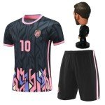 RIKPR Soccer Jersey for Boys Girls Youth Size Uniform Kids Football Shirt birthday present (black, 8-9years/size24)