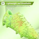 Vizari Zodiac Firm Ground Soccer Cleats Boys Girls | Lightweight Youth Football Shoes | Durable Molded TPU Outsole | Superior Traction on Grass & Turf | Comfortable Cushioned Insoles Green