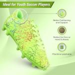 Vizari Zodiac Firm Ground Soccer Cleats Boys Girls | Lightweight Youth Football Shoes | Durable Molded TPU Outsole | Superior Traction on Grass & Turf | Comfortable Cushioned Insoles Green