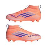 Adidas Unisex-Kids F50 League Mid Top Firm Ground/Multi Ground, Beam Orange/Lucid Blue/White, 2