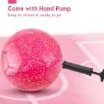 AceVernine Soccer Balls Size 3, Sparkle Soccer Ball for Girls Kids 3-8 4-6 6-8 Glitter Outdoors Sports Recreation Playing Ball for Birthday Easter Soccer Gifts (Pink, Size 3)