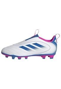 Adidas Unisex-Kids Goletto IX Laceless Firm Ground/Multi Ground Soccer, White/Bright Royal/Team Shock Pink, 5.5