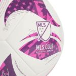 Adidas Unisex-Adult MLS Club Soccer Ball, White/Purple Burst/Glory Purple, 3