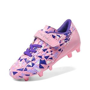 DREAM PAIRS Boys Girls Soccer Cleats Kids Football Shoes for Little/Big Kid,Size 10 Toddler,Pink/Purple,SDSO2307K
