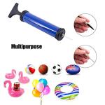 HDNNC Portable Ball Pump, Air Pump, Hand Pump Inflator Kit with 4 Needles 2 Nozzle 1 Extension Hose for Basketball Football Volleyball Soccer - Blue