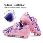 DREAM PAIRS Boys Girls Soccer Cleats Kids Football Shoes for Little/Big Kid,Size 10 Toddler,Pink/Purple,SDSO2307K