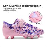 DREAM PAIRS Boys Girls Soccer Cleats Kids Football Shoes for Little/Big Kid,Size 10 Toddler,Pink/Purple,SDSO2307K