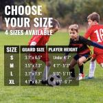 Soccer Shin Guards for Boys incl. Sleeves with Optimized Insert Pocket - Protective Soccer Equipment for Kids Girls (Black M)