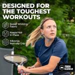 Tough Headwear Thin Elastic Headbands for Men - Sports Hair Head Band for Women & Men - Non Slip Mens Workout Headband - Running or Soccer Headband - 6-Pack