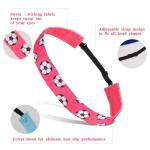 5 Pcs Soccer Headband for Girls Adjustable Football Hairband Non-Slip Soccer Headband for Girl Sport, Soccer Team Headbands Soccer Hair Bands Sports Headbands(White,Black,Rose Red,Blue,Light Blue)