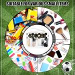 BuyCard Soccer Gift Makeup Bag with Chenille Letter Patch, Clear Cosmetic Pouch PVC Organizer Purse, Waterproof Travel Bag, Portable Toiletry Storage Bag for Her Friends