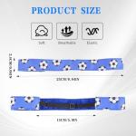 5 Pcs Soccer Headband for Girls Adjustable Football Hairband Non-Slip Soccer Headband for Girl Sport, Soccer Team Headbands Soccer Hair Bands Sports Headbands(White,Black,Rose Red,Blue,Light Blue)