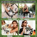 BuyCard Soccer Gift Makeup Bag with Chenille Letter Patch, Clear Cosmetic Pouch PVC Organizer Purse, Waterproof Travel Bag, Portable Toiletry Storage Bag for Her Friends