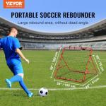VEVOR Soccer Rebounder Rebound Net, Kick-Back 39"x39", Portable Football Training Gifts, Aids & Equipment for Kids Teens & All Ages, Easy Set Up & Perfect Storage