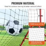 VEVOR Soccer Rebounder Rebound Net, Kick-Back 39"x39", Portable Football Training Gifts, Aids & Equipment for Kids Teens & All Ages, Easy Set Up & Perfect Storage