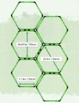 GHB Hex Agility Rings Speed Rings with Carrying Bag 6 Set Portable Hexagon Rings, Agility Ladder for Agility Footwork Training (Green)