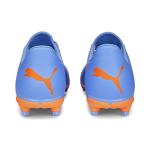 PUMA Mens Future Play Firm, Artificial Ground Soccer Cleats, Blue Glimmer-PUMA Mens White-Ultra Orange, 11.5