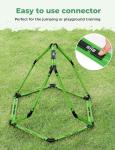 GHB Hex Agility Rings Speed Rings with Carrying Bag 6 Set Portable Hexagon Rings, Agility Ladder for Agility Footwork Training (Green)